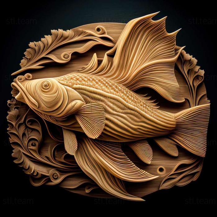 3D model Common catfish bottom fish (STL)